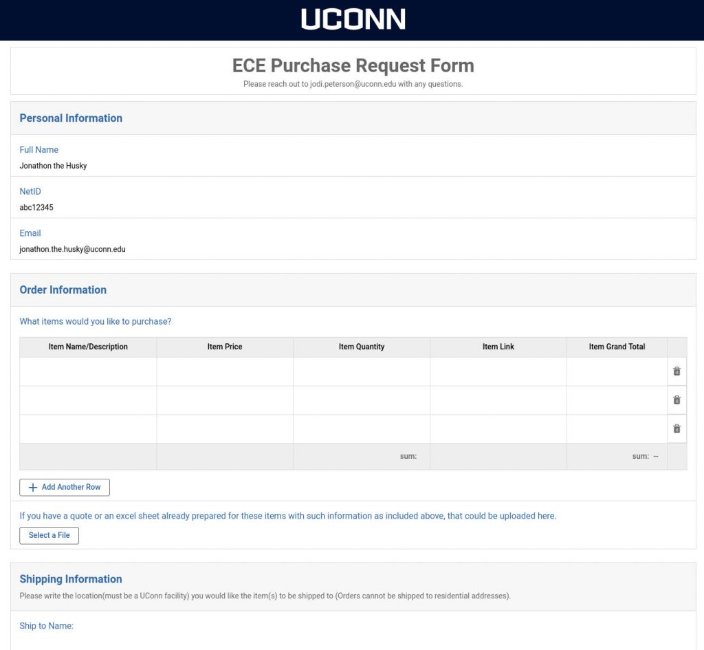 ece purchase request form